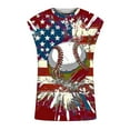 thumbnail image 4 of 4th of July Tanks American Flag Tank Top Men Red White and Blue Tops Mens Tank Top Patriotic Mens Fourth of July Tank Men Casual Fashion Printing Pullover Round Neck Sports Tank, 4 of 5