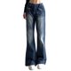 thumbnail image 1 of Cintura baja Cargo Jeans Bolsillos de moda Pantalones retro Denim para fiesta (Azul S) FLhrweasw Para estrenar, 1 of 7
