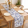 thumbnail image 3 of Purple Brown Spring Floral Table Runner - 70 Inch Long, Kitchen Dining Table Runner Dresser Scarves, Watercolor Blooming Botanical Summer Farmhouse Decor for Coffee Tables Wedding Party Banquet, 3 of 8