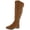Cognac/Smooth, variant on Womens Ferrell Leather Almond Toe Knee High, Cognac Smooth, Size 6.0