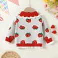 thumbnail image 4 of Younger Tree Baby Girl Cardigan Sweaters Long Sleeve Button Closure Knitted Cable Cardigan Coat for 9-12 Months, 4 of 8