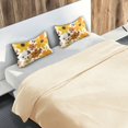 thumbnail image 5 of Yayeee Pillowcase Standard Size Set of 2 Satin Wrinkle Resistant Pillow Case, Yellow Flowers, 5 of 8