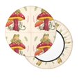 thumbnail image 2 of Picia Frog Sitting On Mushroom pattern Round Stool Covers Comfy Seat Covers Stretch Removable WashableChair Slipcover Round Bar Chair Cushion Cover-12 inch, 2 of 7