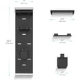 thumbnail image 3 of ONKRON Equipment Panel with Shelves for Remote Control TV Tuner Cables for Mobile TV Stand TV Cart TS1881 – APP1881 Black, 3 of 6