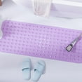 thumbnail image 4 of Alfombrilla de ducha de PVC antideslizante de 40 x 100 cm con tiras largas y ventosas para el hogar, color morado, 4 of 7