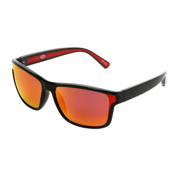 Panama Jack Polarized Digital Black & Red Smoke Sunglasses, 100% UVA-UVB Protection