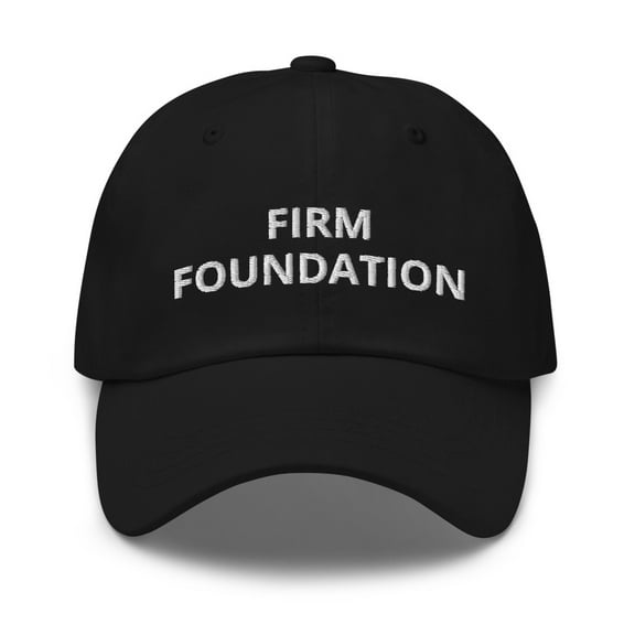 Christ Is My Firm Foundation Dad Hat Church Sunday Concert  (Black)