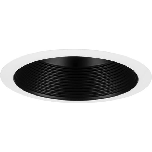 6" Black Recessed Step Baffle Trim for 6" Shallow Housing (P806S Series)