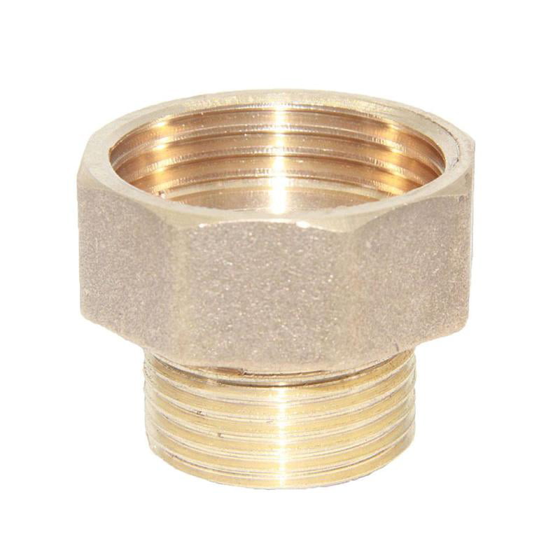 1-3/4 Inch Solid Brass Barbed Double End Straight Hose Threaded Connector 