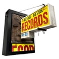 thumbnail image 2 of Retro Record Store Wall Light - Vintage Vinyl Record Decor With Stand & Wall Mount, Music Room Neon Sign, Unique Gift For Record Collectors & Music Lovers, Yellow Led Light For Bar, Studio, Bedroom, 2 of 7