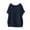 Navy, variant on Women's Plus Size Cotton Linen T-Shirt, Short Sleeve Loose Fit Summer Top, Breathable Cotton Linen Solid Color Blouse for Casual Everyday Wear, Vacation and Relaxed Outfits Beige L