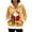 Orange, variant on Women's Casual Fashion Long-Sleeve Zip-Up Fleece Hooded Cardigan with Christmas Print, Cozy and Warm for Winter Season,Red,S