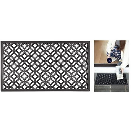 Iuc International 1069r Circle Chains Recycled Rubber Doormat