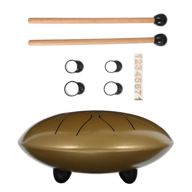 MasteelfCA 1 Set Practical 8-tone Ethereal Drum Children Adult Portable 6-inch Drum Set