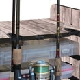 thumbnail image 3 of Rush Creek Creations 38-3009 Bass 14 Fishing Rod Rack with Four Bait Bin Storage, 3 of 5