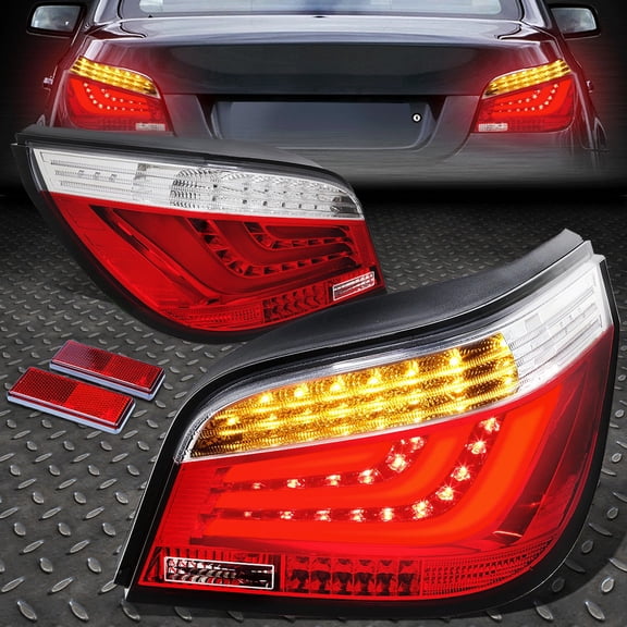 Nuvision LED Neon Tube Bar Tail Light Rear Brake Lamps for 04-07 BMW 5-Series E60 Sedan