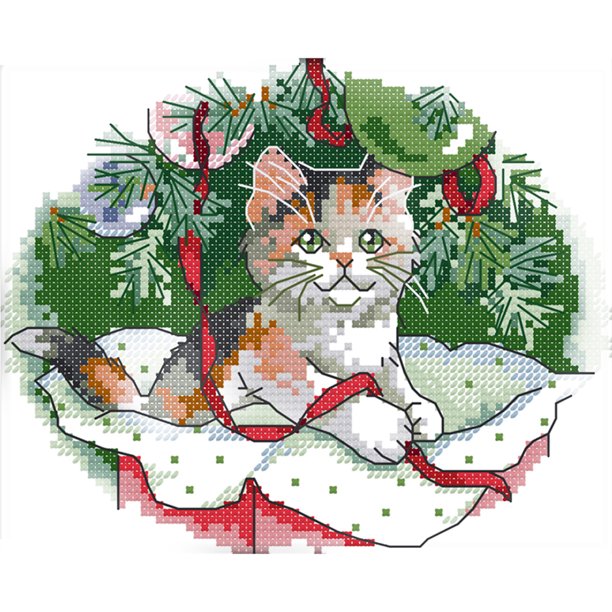 Hilo de algodón Imagen Navidad Animal Punto de cruz DIY Bordado 14CT Estampado FLhrweasw Nuevo