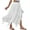 White, variant on Summer Women's Boho Maxi Skirt Casual Flowy Asymmetric High-Low Hem Lightweight Comfortable Skirt