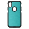 thumbnail image 1 of DistinctInk Custom SKIN / DECAL compatible with OtterBox Commuter for iPhone XS MAX (6.5" Screen) - Teal Stainless Steel Image Print - Printed Image of Stainless Steel, 1 of 5