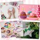 thumbnail image 5 of Uxcell 100 Pcs Lazos de Cinta con Puntos Blancos Amarillos Brillantes 1.5" x 1" Mini Lazo para Manualidades, 5 of 5