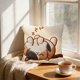 thumbnail image 1 of Cute Puss Patterns Cushion Cover Soft Throw Pillow Cover Removable And Washable Pillowcase For Sofa And Chair Ideal Choice For Summer Sofa And Bedroom Decor, 1 of 6