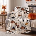 thumbnail image 6 of Pumpkin Pattern Halloween Flannel Throw Blanket, Soft Cozy Blanket for Couch, Bed, and Nap, Decorative Holiday Home Accessory, 28 x 39 Inch, 1Pack C, 6 of 6