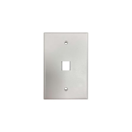 Tripp Lite Safe-IT Single-Gang Keystone Wall Plate Antibacterial Ivory Matte