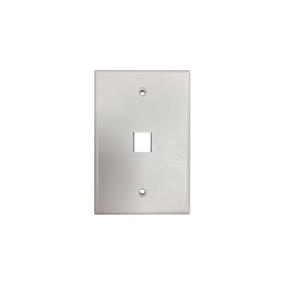 Tripp Lite Safe-IT Single-Gang Keystone Wall Plate Antibacterial Ivory Matte