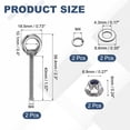 thumbnail image 2 of Uxcell M4 x 40mm Shoulder Eye Bolt, 2 Pcs 302 Stainless Steel Lifting Eye Bolt, 2 of 6