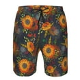 thumbnail image 4 of Kdxio Sunflowers Pattern Mens Casual Shorts - Drawstring Summer Beach Sports Shorts for Men, 4 of 9