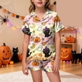 thumbnail image 2 of 8-9 Years Tween Girl's Halloween Pajama Set Short Sleeved Shorts Home Clothes Halloween Pj Set Bluey Halloween Costume, 2 of 5