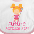 thumbnail image 4 of Inktastic Future Lacrosse Star Girl Girls Baby Bib, 4 of 4