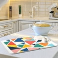 thumbnail image 6 of Yayeee Dish Drying Mat for Kitchen Counter 18"x24" Microfiber Absorbent Pad, Red Triangles, 6 of 7