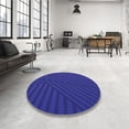 thumbnail image 4 of Ahgly Company Tapis Rond Lavable en Machine Intérieur Transitionnel Bleu Cobalt, 3 Pieds Rond, 4 of 7