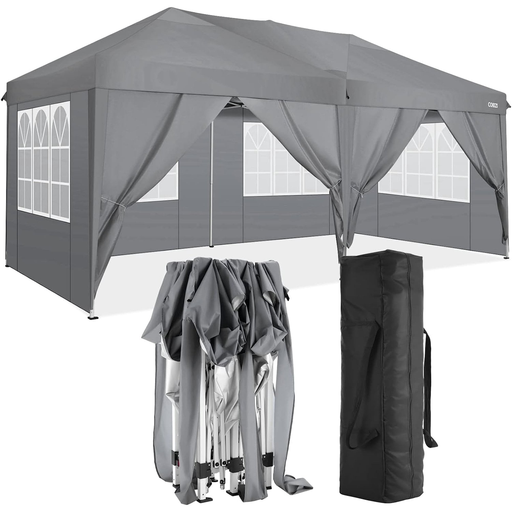 10' x 20' Pop Up Canopy Commercial Heavy Duty Tent Waterproof