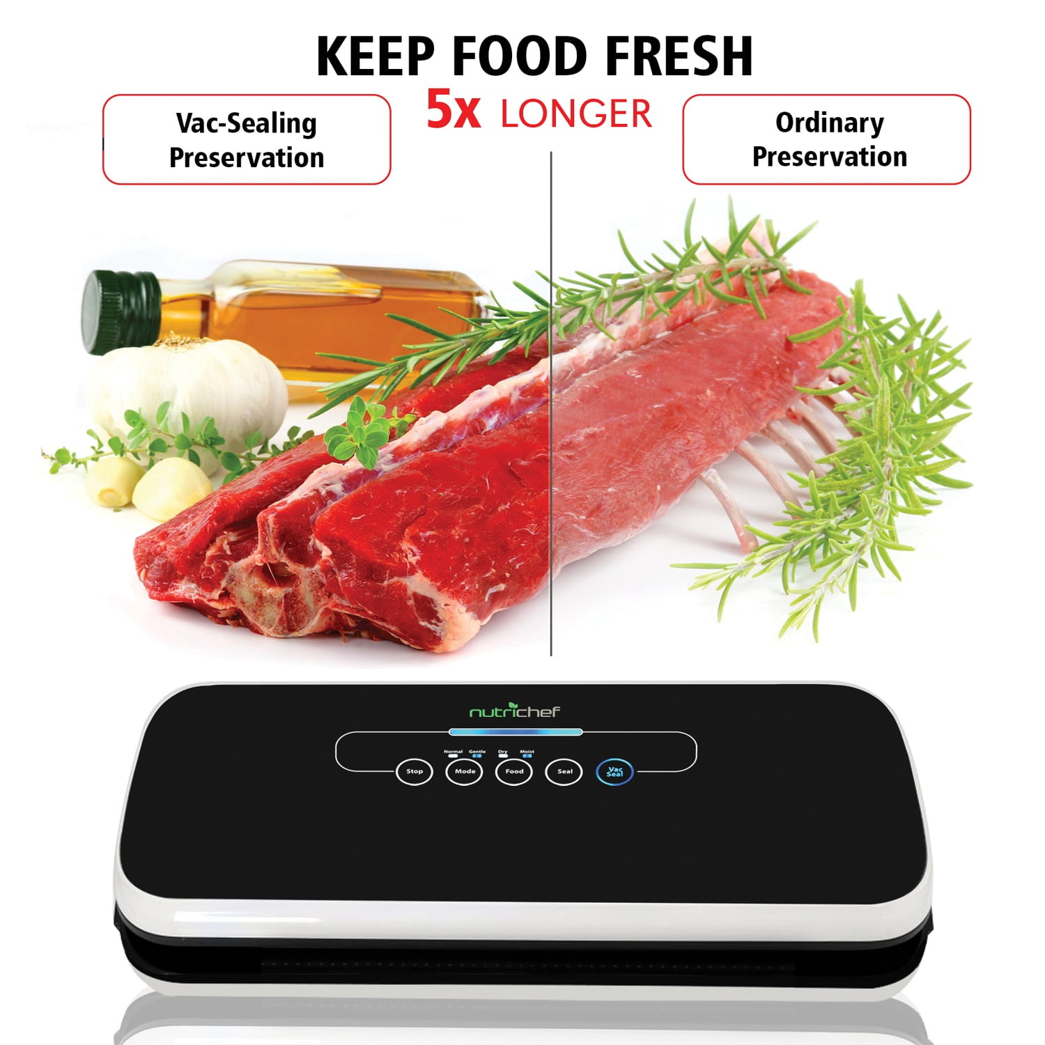 Best Buy: NutriChef Vacuum Sealer for Food Black PKVS18BK