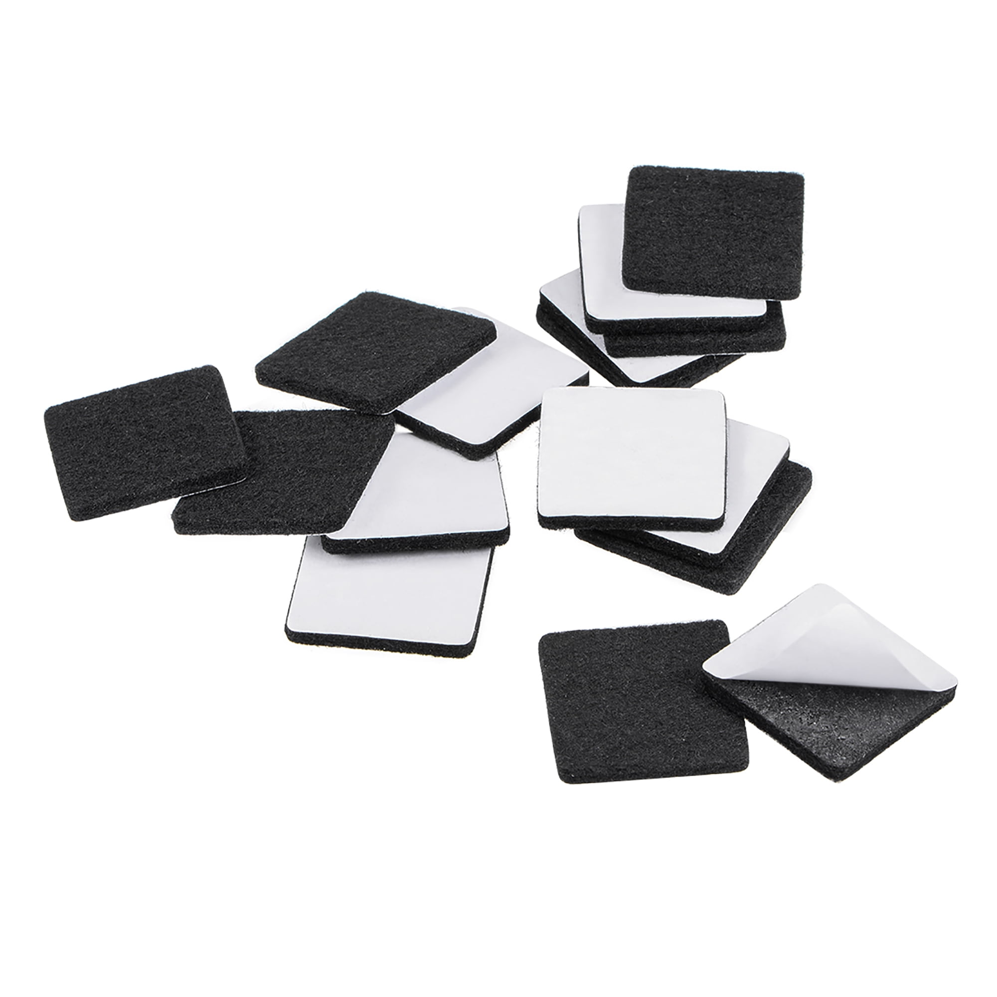 Furniture Pads, Adhesive Felt Pads 30mm x 30mm Square 3mm Thick Black