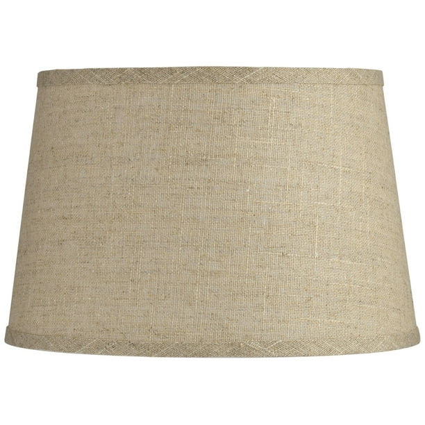 Bwood Natural Fine Burlap Small Drum Lamp Shade 10 Top X 12 Bottom 8 Slant Spider Replacement With Harp And Finial Com Fine Burlap Small Drum Lamp Shade, Lamp Shades Small Drum