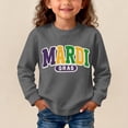 thumbnail image 2 of Mercatoo Toddler Baby Girl Boy M𝐚rdi Gr𝐚s Outfit Letter Sweatshirt Long Sleeve Shirt Tops Spring Fall Clothes C𝐚rnival Loose Top, 2 of 4
