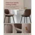 thumbnail image 4 of VASAGLE 2 Pack Bar Stools, Bar Height Bar Stools with Back, Ergonomic Backrest, Synthetic Leather, Metal Legs, 28.7-Inch Tall Stools for Kitchen Island Home Bar, Coffee Brown, 4 of 9