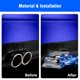 1pc Blue 2.5'' 63mm Exhaust Tips Stainless Steel Muffler Car Exhaust Tail Pipe Modification Luminous Tube With Flame LED light main image 0