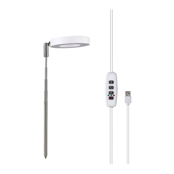 Plant Grow Light,LED Full Spectrum Grow Lights for Indoor Plants,27in Height Adjustable Small Halo Grow Light with Base,3 Optional Spectrums,Auto Timer 4/8/12Hrs