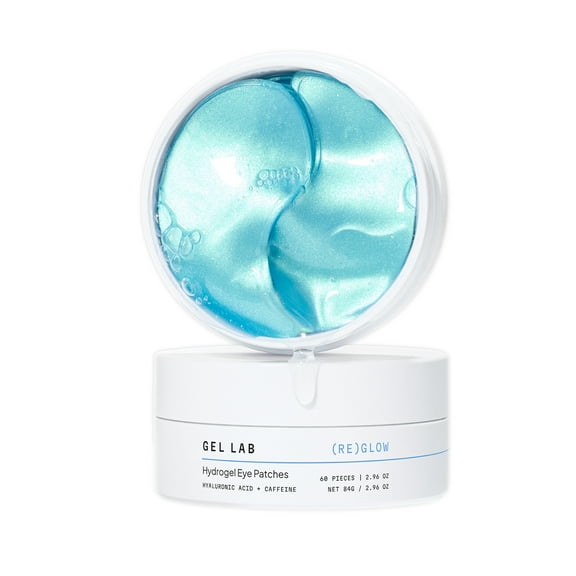 GEL LAB REGLOW Hyaluronic Acid & Caffeine Under Eye Gel Patches – Korean Hydrating Eye Mask for Wrinkles, Dark Circles, and Puffiness – 60 Gel Eye Patches
