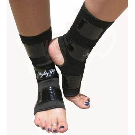 Mighty Grip Pole Black Mighty Grip Pole Dancing Ankle Protectors with Tack Strips for Gripping the Pole (1 pair) (X-Small) ()