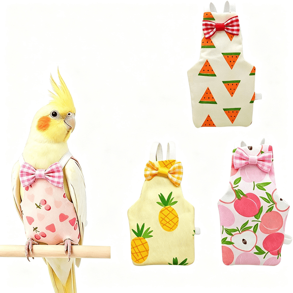 ACDANC 4Pcs Reusable Waterproof Bird Diaper Suit,Cute Pet Nappy Clothes for Parrot Duck Chicken Pigeon Small Pets Chicken Diapers for Indoor Chickens (M)