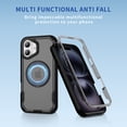 thumbnail image 3 of Dteck Magnetic Case for iPhone 16,Shockproof TPU Matte PC Case 360° Rotatable Ring Holder Kickstand Compatible with Mag Safe Back Cover,Gray, 3 of 8