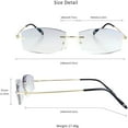 thumbnail image 6 of LifeArt Blue Light Blocking Glasses, Computer Reading Glasses, Anti Blue Rays, Reduce Eyestrain, Rimless Frame Tinted Lens with diamond, Stylish for Men and Wowen (No Magnification), 6 of 8