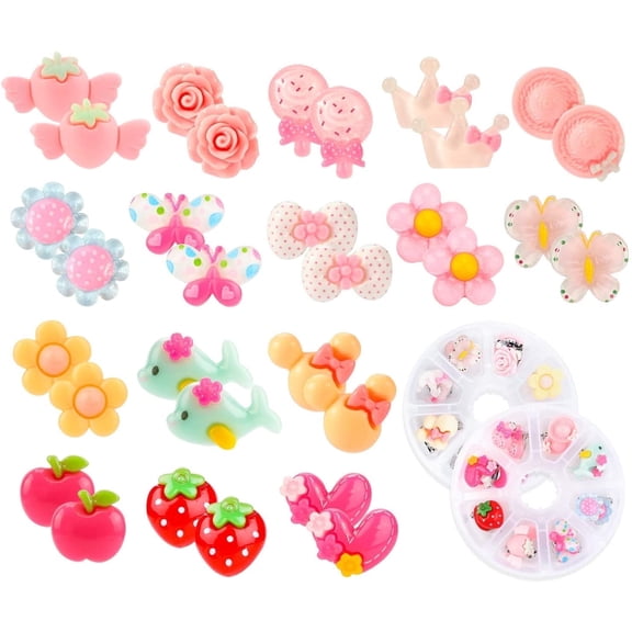 16 Pairs Clip On Earrings Cute Small Clips On Earrings Jewelry Gifts Set