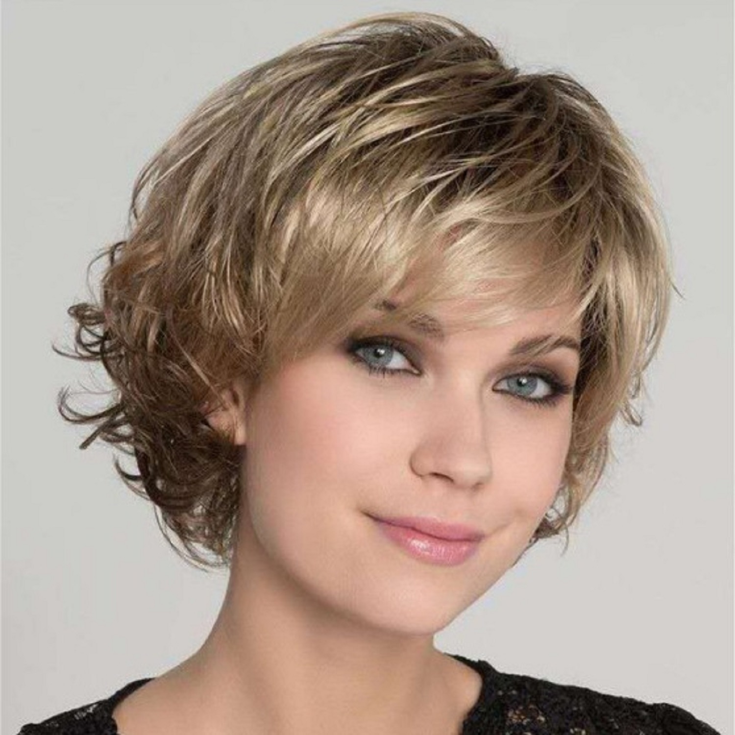 Adakot Blonde Wigs for Women, Short Curly Wigs for Women Lace Front Wigs Natural Color