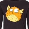 thumbnail image 4 of Inktastic Cute Pufferfish Long Sleeve Youth T-Shirt, 4 of 5